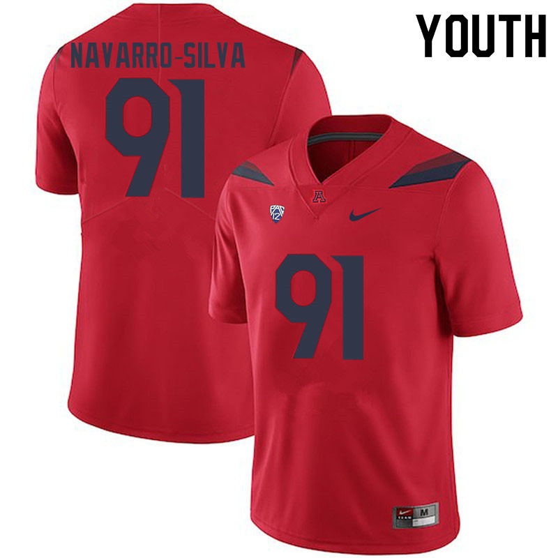Youth #91 Alex Navarro-Silva Arizona Wildcats College Football Jerseys Sale-Red - Click Image to Close